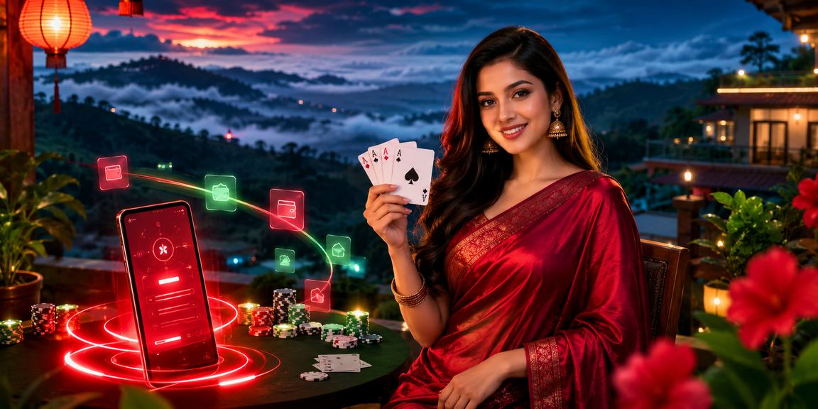 বান্দরবানে পোকার গেমে সবুজ ও লাল রঙের প্রোমোশন উপভোগ করছেন একজন খেলোয়াড়