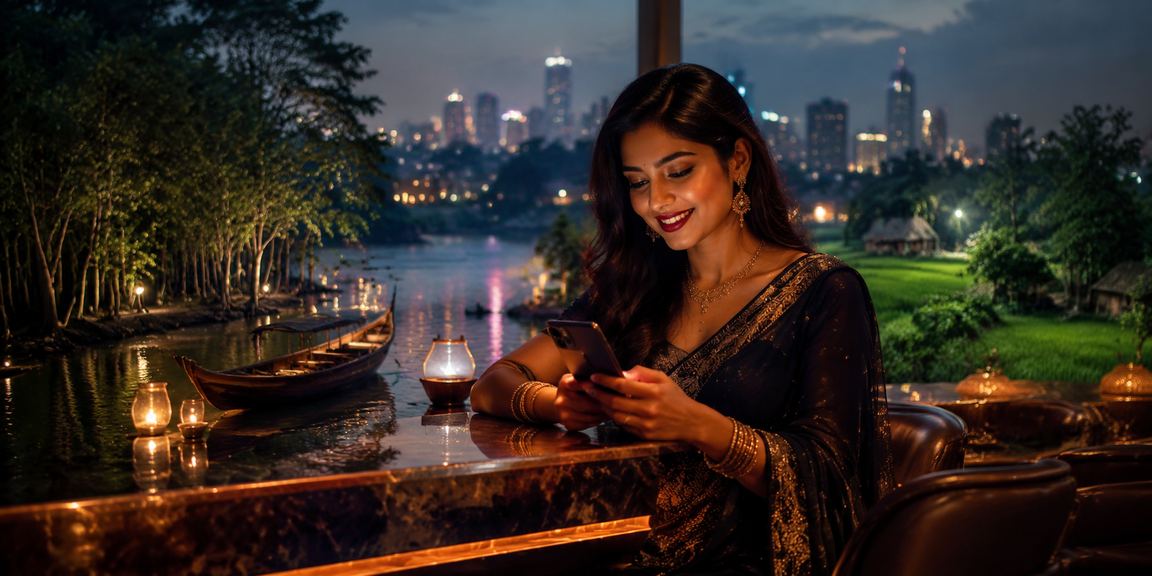 সুন্দরবন অঞ্চলে মোবাইলে ক্যাসিনো গেম খেলছেন একজন বাংলাদেশি ব্যবহারকারী